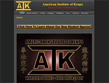 Tablet Screenshot of americaninstituteofkenpo.com